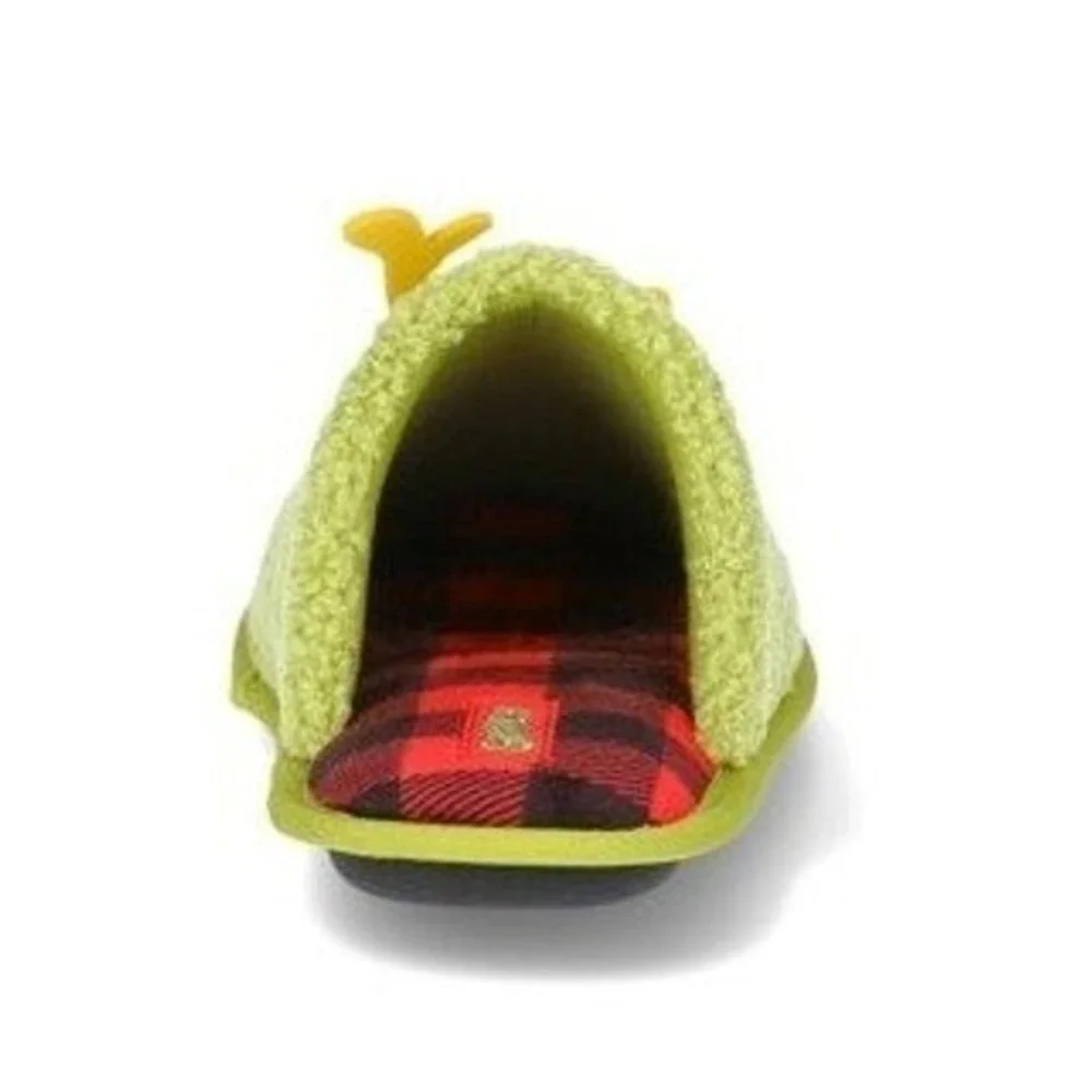 Grinch Kids Scuff Slippers Size 7-8 Green Grinch & Max Slip On Fuzzy Holiday